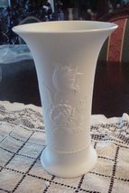 Compatible with Kaiser -Alka Kunst- Germany Bisque vase with Relief Bouq... - $40.17