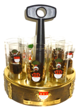 8 Kolsch Kölle Alaaf Mardi Gras Assorted Beer Glasses & Kranz Serving Tray - £137.31 GBP