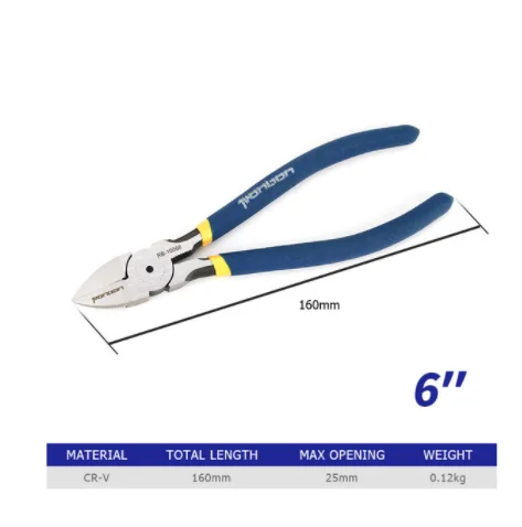 5 6 7 Inch Diagonal Cutting Plier Wire Stripping Tool Side Cutter Cable Burrs Ni - £154.04 GBP