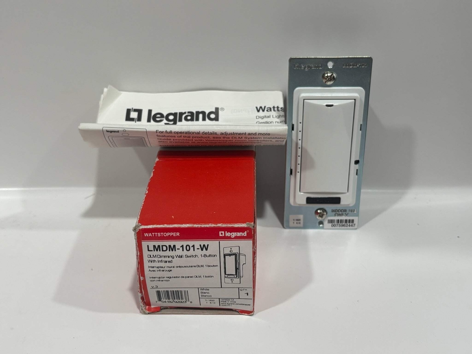 New Legrand LMDM-101-W Digital Dimming Wall Switch with IR, White, Low V... - $85.00