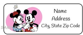 30 Mickey Mouse and Minnie Mouse Valentines address Labels,heart,tags,di... - £9.47 GBP