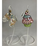 Christopher Radko Mint Confection Cupcake + Tiny Tootsies Christmas Orna... - $52.97 CAD