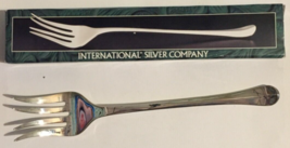 Vintage International Silver Company Serving Fork 11.5 inches 1998 silve... - $12.38