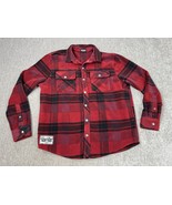 True Religion Shacket Mens Large Polar Fleece Buffalo Plaid Button Shirt... - €20,53 EUR