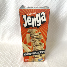Classic Jenga Game With Genuine Hardwood Hasbro A2120 Ages 6 - £9.49 GBP