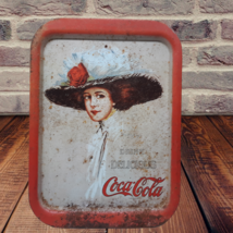 Distressed Drink Delicious Coca Cola Tin Tray Hamilton King 14.75&quot; x 10.75&quot; - £11.28 GBP