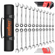 HORUSDY 48-Piece Ratcheting Wrench Set, SAE and Metric Ratchet Wrenches ... - $101.99