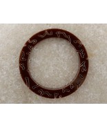 Unisex Brown Earth Acrylic Ring, Laser-Cut Modern Band Inspired by Natur... - $10.00