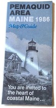 Pemaquid Area Maine Map 1986 Johns Bay Muscongus Sound Harrington Church - £6.29 GBP