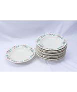 Gibson GID35 Christmas Holly Rim Soup Bowls Gold Trim 8-1/2&quot; Lot of 10  ... - $572.69 MXN