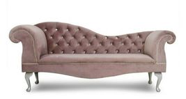 Balmoral Regent Handmade Tufted Pink Velvet Chaise Lounge Bedroom Accent Chair - £331.72 GBP+