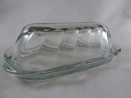 Anchor Hocking Savannah Butter Dish Scalloped Edge  7 in long 2.5 in tall Pretty - £9.33 GBP