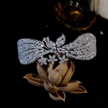 Cubic Zirconia Tiaras Wedding Hair Accessories Dubai Bride Butterfly Headband Cr - £93.20 GBP