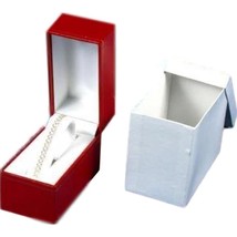 Bracelet &amp; Watch Gift Box Red Faux Leather 2&quot; (Only 1 Box) - £5.76 GBP