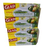 4 x Glad Simply Cooking Microwave Steaming Bags Large 10 Count ea Discon... - £42.51 GBP