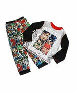 Justice League Boy&#39;s Batman, Robin, Superman and Flash Pajama Set, Size 7 - $14.84