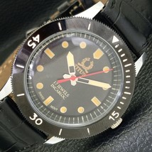 MENS REFURBISHED SWISS TITUS 40MM TURNABLE BEZEL BLACK DIAL WATCH a430787-1 - $29.99