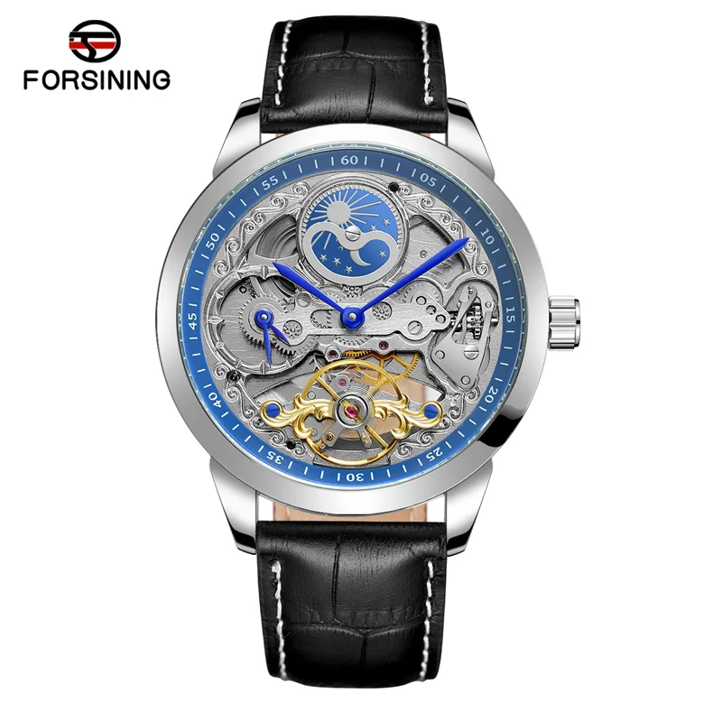 Watch FORSINING Tourbillon Automatic Mechanical Men Wristwatch   Male Clock   Wa - £73.84 GBP