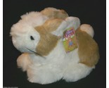 14&quot; VINTAGE COMMONWEALTH WHITE TAN EASTER BUNNY RABBIT STUFFED ANIMAL PL... - $22.80