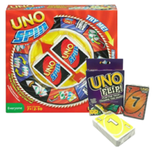 UNO Spin The Next Revolution Of The Classic Card Board Game Free UNO Flip Card  - £46.06 GBP
