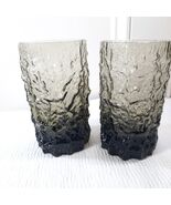 Vintage Selezione IVV Italian Crystal Glacier Ice Bark Glass Tumblers x2... - $90.00