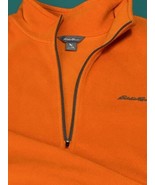Eddie Bauer Orange Shirt Mens Tall XL  1/4 Zip Fleece Long Sleeve Pullover - $358.89 MXN