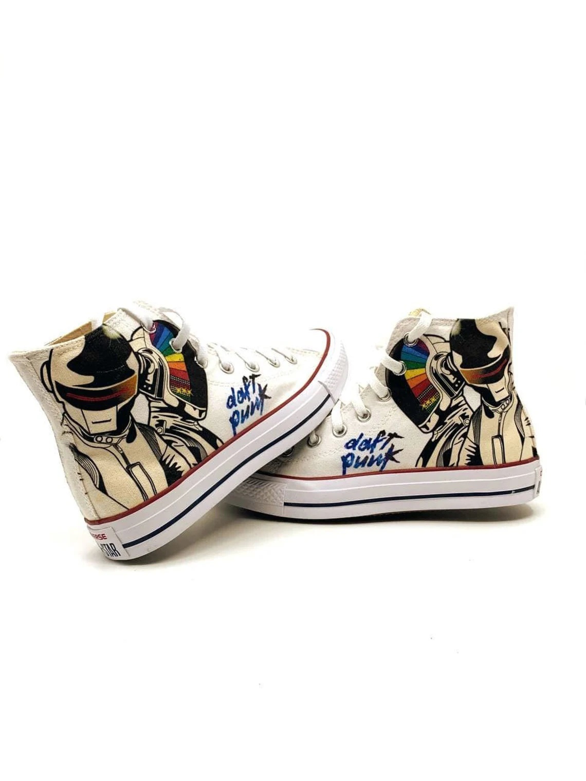 Daft Punk Fan Art Custom Hand Made Hi Top and 40 similar items