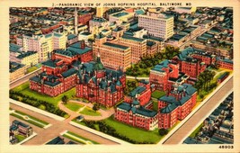 Unused Postcard Panoramic View of Johns Hopkins Hospital Baltimore Maryland-BK37 - £1.56 GBP