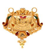 22 carat hallmark fine gold 3.2 cm pendant for daughter thank you jewelry - €541,90 EUR
