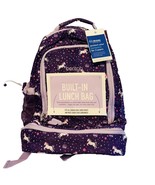 Bentgo Kids Two in One Backpack &amp; Insulated Lunch Bag Unicorn Purple New - $23.21