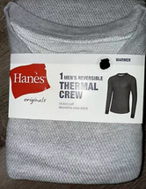 Hanes Originals ~ Thermal Top Shirt Base Layer Long John Light Gray Waff... - £13.01 GBP