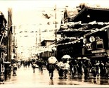 Vtg 1910-30 AZO Real Photo RPPC Theater Street Osaka, Japan Street View - $9.76