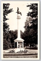 Seagull Monument Temple Block Salt Lake City Utah RPPC Real Photo Postcard B35 - $7.95