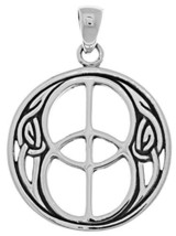 Jewelry Trends Sterling Silver Celtic Chalice Well Symbol Pendant - £40.33 GBP