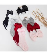 3Pcs/Set Baby Cotton Knee Socks Silk Stain Headbands Non-slip 0-12M Girl... - $6.99