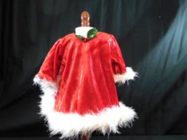 American Girl Bitty Baby red Dress White flux fur trim Christmas Holiday... - $14.86