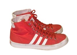 Adidas Originals Red Canvas High Top Sneakers Men’s US 9 Vintage Style image 4