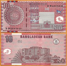 BANGLADESH 2010 UNC 10 Taka Banknote Paper Money Bill P- 47c - $1.00