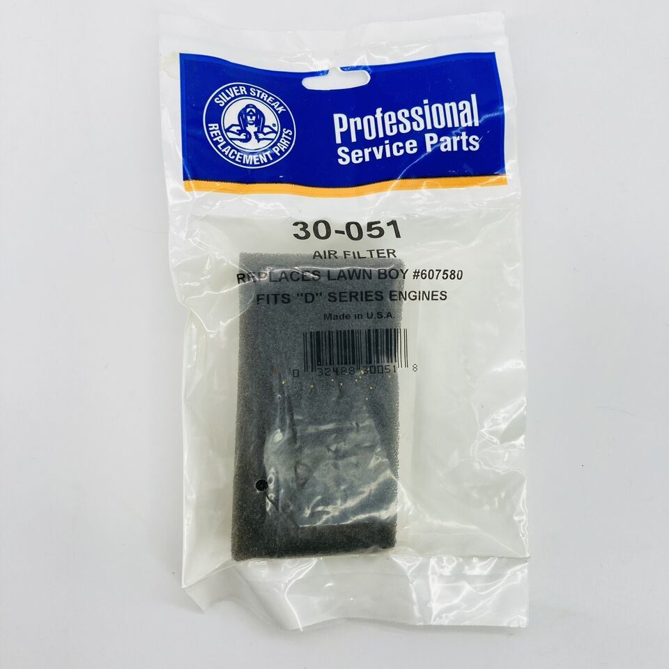 Silver Streak Air Filter 30-051 Replaces Lawn Boy 607580 Fits “D” Series... - $4.97