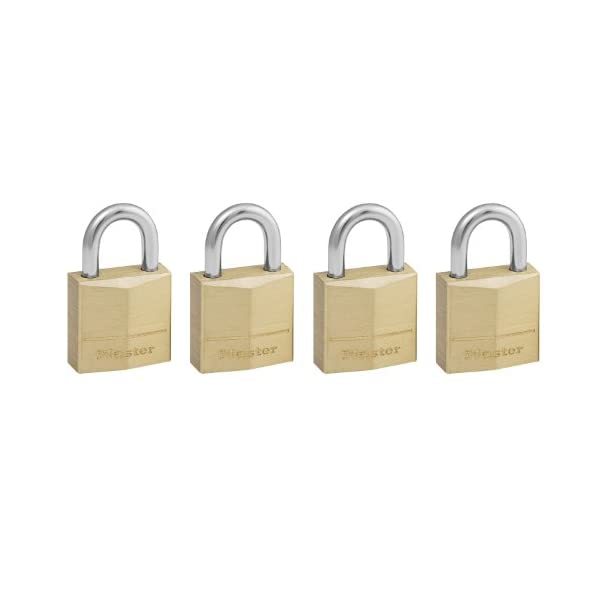 Master Lock 120EURQNOP 20mm Brass Padlocks Keyed Alike (Pack of 4)  - $42.00