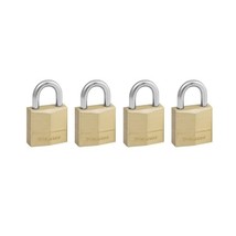 Master Lock 120EURQNOP 20mm Brass Padlocks Keyed Alike (Pack of 4)  - $58.68 CAD