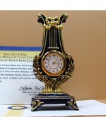 Franklin Mint Louis XV Lyre Miniature 5-Inch Tall Dollhouse Clock New Battery - $44.55