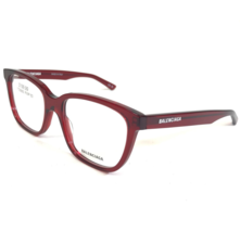 Balenciaga Eyeglasses Frames BB0078O 006 Clear Red Square Large 53-18-140 - £74.97 GBP