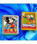 COLLECTION OF 2 VINTAGE DISNEY TIN METAL REFRIGERATOR MAGNETS - £7.16 GBP