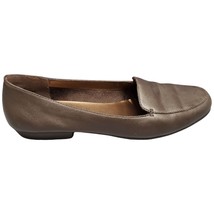 St. John&#39;s Bay Flat Heel Loafers Womens Size 7 Brown Leather Slip On 024... - £17.19 GBP