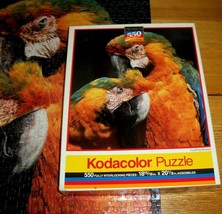 Vintage Jigsaw Puzzle 550 Pieces Cuddling Macaws Bird Lovers Kodacolor C... - £11.67 GBP