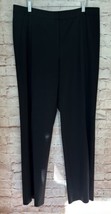 LAFAYETTE 148 Pants 14 Black Stretch Wool Straight Leg Trouser Career Dress - £62.12 GBP