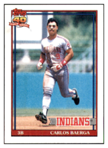 1991 Topps Carlos
  Baerga    Cleveland Indians Baseball
  Card GMMGC - £1.20 GBP