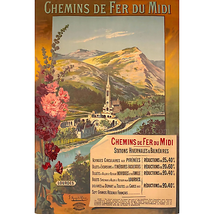 Lourdes Travel Poster – 3 sizes – based on a Vintage French Travel Poster – Cath - £8.67 GBP+