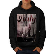 Wellcoda Italy Venice Gondola Mens Hoodie, Italian Casual Hooded Sweatshirt - £25.41 GBP+